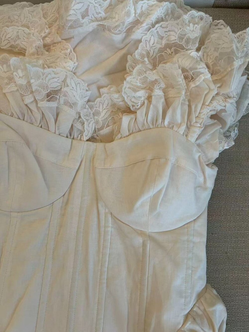 BEST Selkie The Lickety Split Cupid Midi Dress Large Pale Pink - Picture 6 of 10